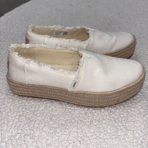 Tom’s Valencia Espadrille Canvas Slip On Size 8 - Picture 1 of 6